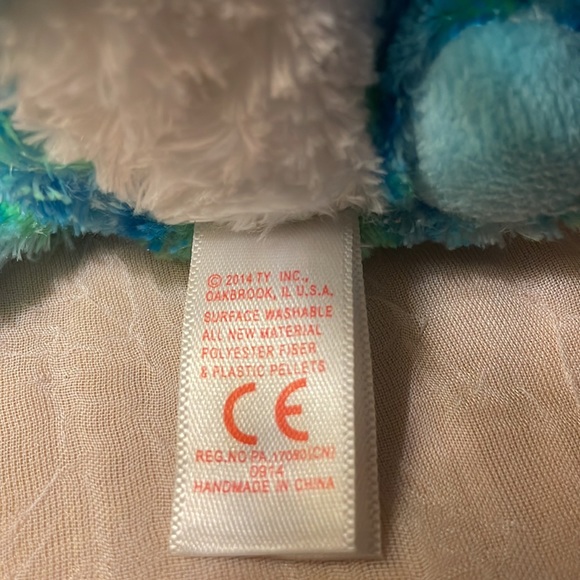 Leona the cat Beanie Boo’s Collection- small 6” tall green & blue leopard spots - Picture 9 of 9